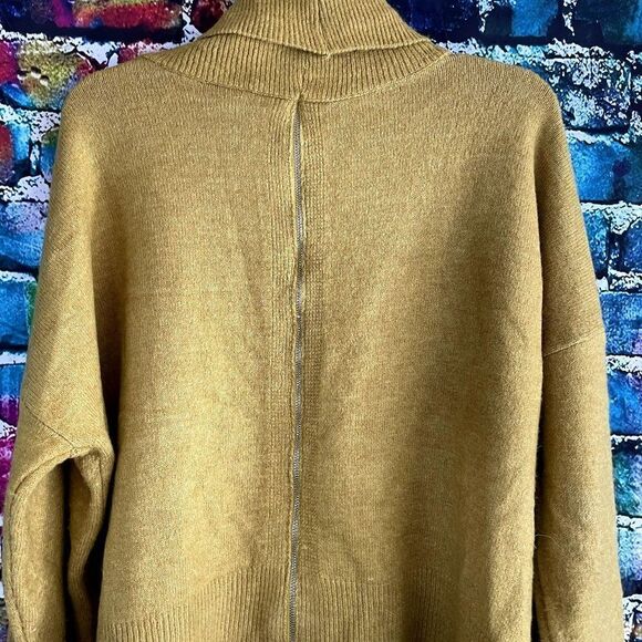 Topshop Zip Back Turtleneck Sweater Oversized Semi Cropped Size 6 - Picture 6 of 9